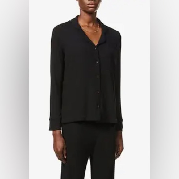 Skims SOFT LOUNGE LONG SLEEVE BLACK SLEEP TOP Size 4X (26-28)NWT - Picture 5 of 17